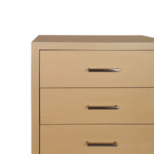 Noble House Cayuga Faux Wood 5 Drawer Dresser, Natural and Black