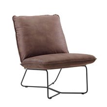 Better Homes & Gardens Pillow Lounge, Accent Chair, Brown Faux Leather Upholstery