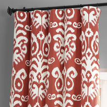 Ikat Max Blackout Rod Pocket Single Curtain Panel