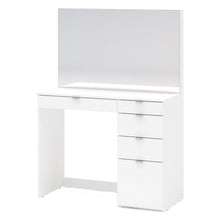 Polifurniture Linden Modern Vanity Desk, White Finish