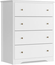 Vebreda Modern Drawer Dresser 4 Drawer Chest, White