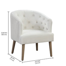 Better Homes & Gardens Barrel Accent Chair, Vanilla Dream Beige, Velvet Upholstery