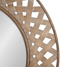 Kate and Laurel Nubury Woven Framed Wall Mirror, Natural 28