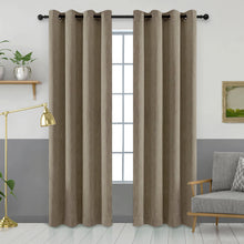 Melodieux Cotton Room-Darkening Blackout Curtain Drapes, Grommet Top, 1 Panel