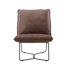 Better Homes & Gardens Pillow Lounge, Accent Chair, Brown Faux Leather Upholstery
