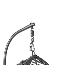 OVERDRIVE Lovely Swing Egg Chair with Stand, High-Quality Modern Design, 37.4x37.4x76.77 (Red)