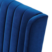 Modway Renew Parsons Performance Velvet Dining Side Chairs - Set of 2 in Navy