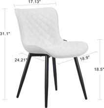 Kidol & Shellder Dining Chairs Set of 2 Black Living Room Chairs PU Upholstered Desk Chair,Loads Up to 300lbs,3 Mins Quick Assembly