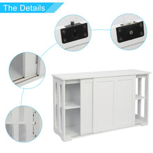 Ktaxon Storage Sideboard Buffet Cabinet, with 2 Sliding Doors Wine Shelf White