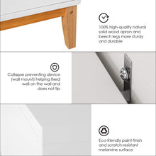 Homfa Console Cabinet for Dining Room, Sideboard Buffet Cabinet with 2 Doors and 3 Drawers , White and Natural
