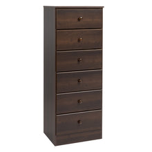 Prepac Astrid 6-Drawer Tall Chest, Rich Espresso Wood