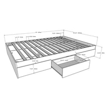 Nexera Malaga Platform Storage Bed Set - White