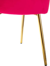 HULALA HOME Velvet Modern Small Armless Accent Chair with Gold Metal Legs, -Yellow