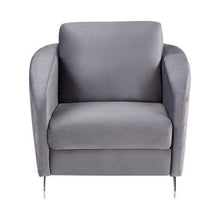 Sofia Gray Velvet Modern Chic Accent Armchair