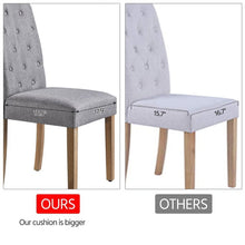 Alden Design Tufted Upholstered High Back Parson Dining Chair, Set of 2, Gray