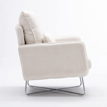Merax Espresso Modern Comfortable Upholstered Accent Chair with Lumbar Cushion,Teddy Velvet Reading Armchair