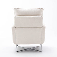 Merax Espresso Modern Comfortable Upholstered Accent Chair with Lumbar Cushion,Teddy Velvet Reading Armchair