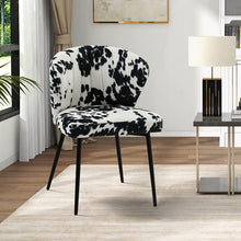 HULALA HOME Velvet Modern Small Armless Accent Chair with Gold Metal Legs, -Yellow