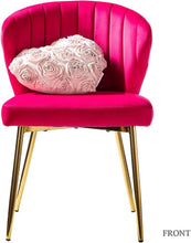 HULALA HOME Velvet Modern Small Armless Accent Chair with Gold Metal Legs, -Yellow