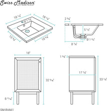 Swiss Madison SM-BV661 Bathroom Vanity, Oak