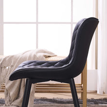 Kidol & Shellder Dining Chairs Set of 2 Black Living Room Chairs PU Upholstered Desk Chair,Loads Up to 300lbs,3 Mins Quick Assembly