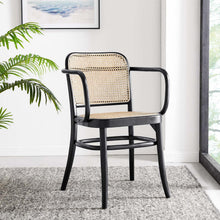 Modway Winona Wood Dining Chair Set of 2 in Black
