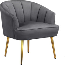 Morden Fort Velvet Barrel Club Chair Accent Armchair with Golden Legs , White