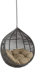 Modway EEI-3637-GRY-GRY Garner Teardrop Outdoor Patio Swing Chair