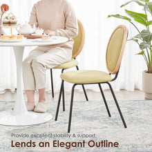 Caster Velvet Gilding Kitchen Dining Chairs Set of 2,Modern Industrial Upholstered Mid Century Metal Dining Chair for Dining Room Chairs Wood Round Back Dining Chair Indoor Small Place White ,18