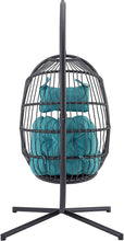 Walker Edison Carmel Modern Rattan Hanging Egg Swing Chair