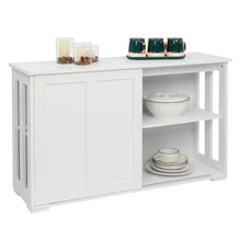 Ktaxon Storage Sideboard Buffet Cabinet, with 2 Sliding Doors Wine Shelf White