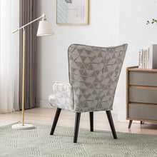 Dolonm Velvet Accent Chair Modern Tufted Button Wingback Vanity Chair with Arms Upholstered Tall Back Desk Chair with Solid Wood Legs for Living Room Bedroom Waiting Room(Teal)