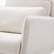 Merax Espresso Modern Comfortable Upholstered Accent Chair with Lumbar Cushion,Teddy Velvet Reading Armchair