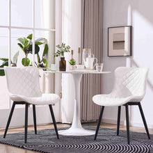 Kidol & Shellder Dining Chairs Set of 2 Black Living Room Chairs PU Upholstered Desk Chair,Loads Up to 300lbs,3 Mins Quick Assembly