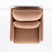 Merax Espresso Modern Comfortable Upholstered Accent Chair with Lumbar Cushion,Teddy Velvet Reading Armchair