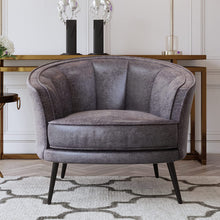 Merax Modern Luxury Upholstered Accent Chair Velvet Vanity Armchair for Bedroon Livingroom Office Grey, Set of 1, Brown