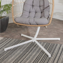Walker Edison Carmel Modern Rattan Hanging Egg Swing Chair
