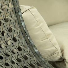 LeisureMod Beige 2 Person Hanging Double Swing/ Rattan Egg Chair