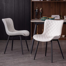 Kidol & Shellder Dining Chairs Set of 2 Black Living Room Chairs PU Upholstered Desk Chair,Loads Up to 300lbs,3 Mins Quick Assembly