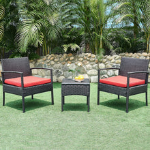 MOOWIND Balcony Furniture Front Porch Bistro,Conversation Set Rattan Wicker