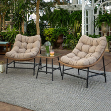 Walker Edison Carmel Modern Rattan Hanging Egg Swing Chair