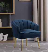 Morden Fort Velvet Barrel Club Chair Accent Armchair with Golden Legs , White