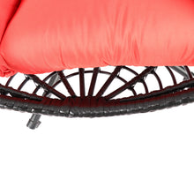 OVERDRIVE Lovely Swing Egg Chair with Stand, High-Quality Modern Design, 37.4x37.4x76.77 (Red)