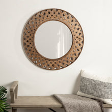 Kate and Laurel Nubury Woven Framed Wall Mirror, Natural 28