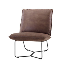 Better Homes & Gardens Pillow Lounge, Accent Chair, Brown Faux Leather Upholstery