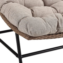 Walker Edison Carmel Modern Rattan Hanging Egg Swing Chair