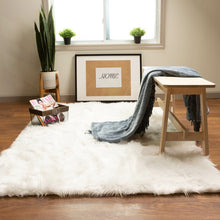 Dominick Handmade Shag White Area Rug