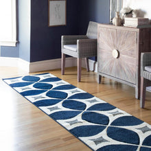 Geometric Navy Area Rug