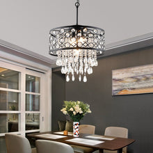 Magdalen Light Lantern Drum Chandelier with Crystal Accents