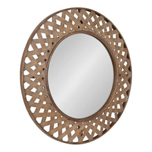 Kate and Laurel Nubury Woven Framed Wall Mirror, Natural 28